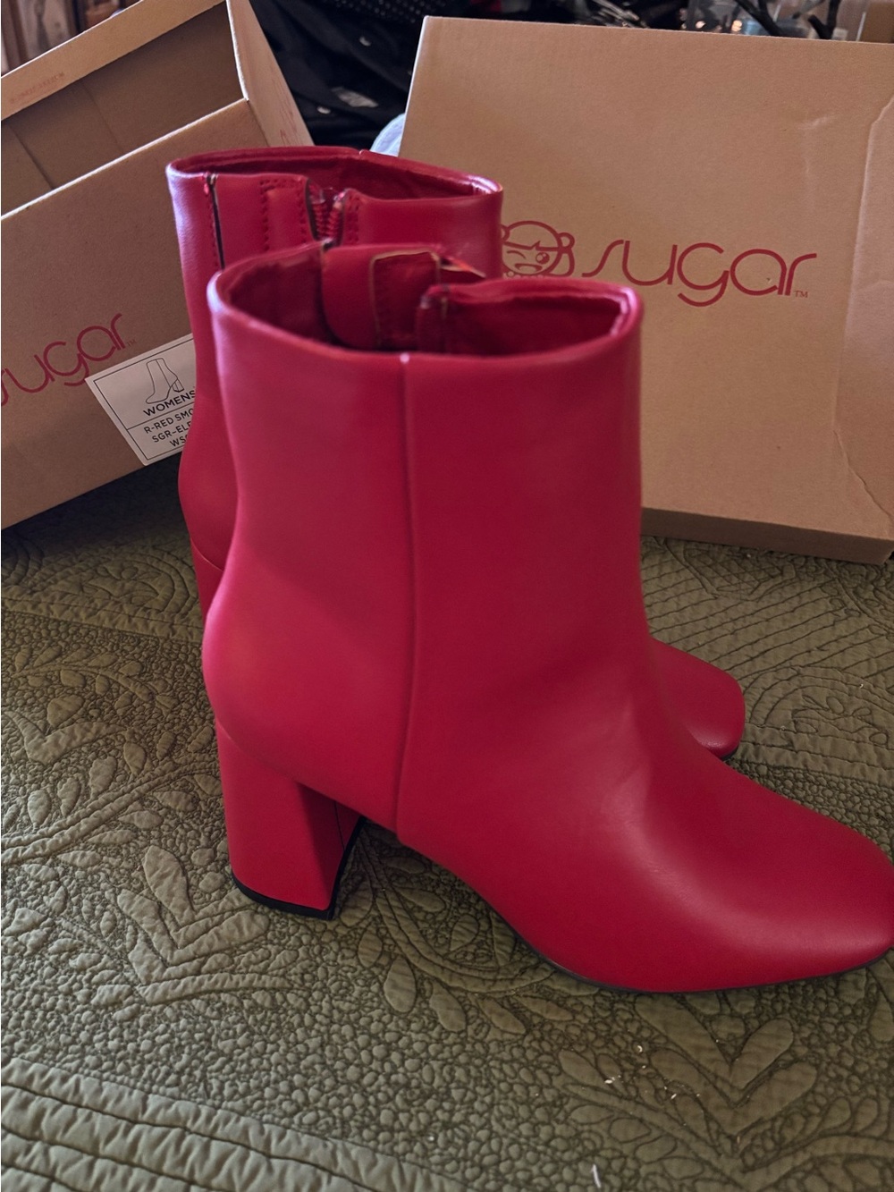 Women’s Red Ankle Bootie